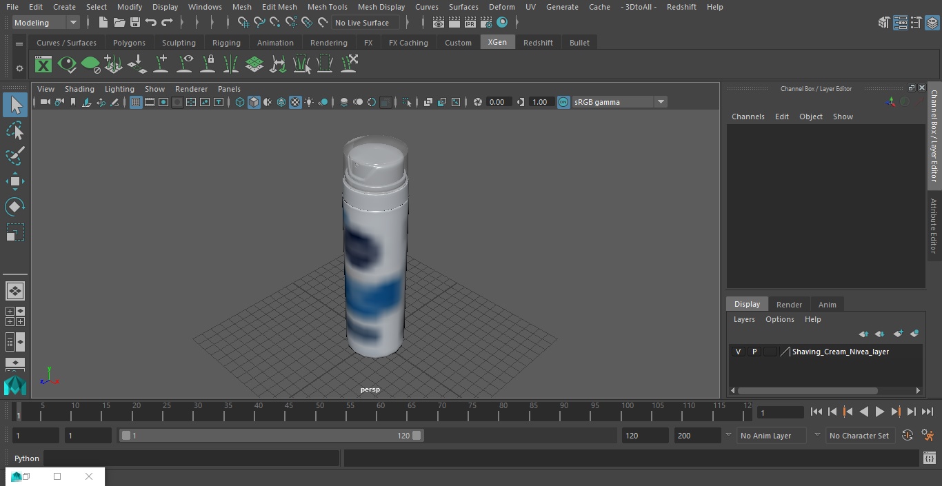 Shaving Cream Nivea 3D model