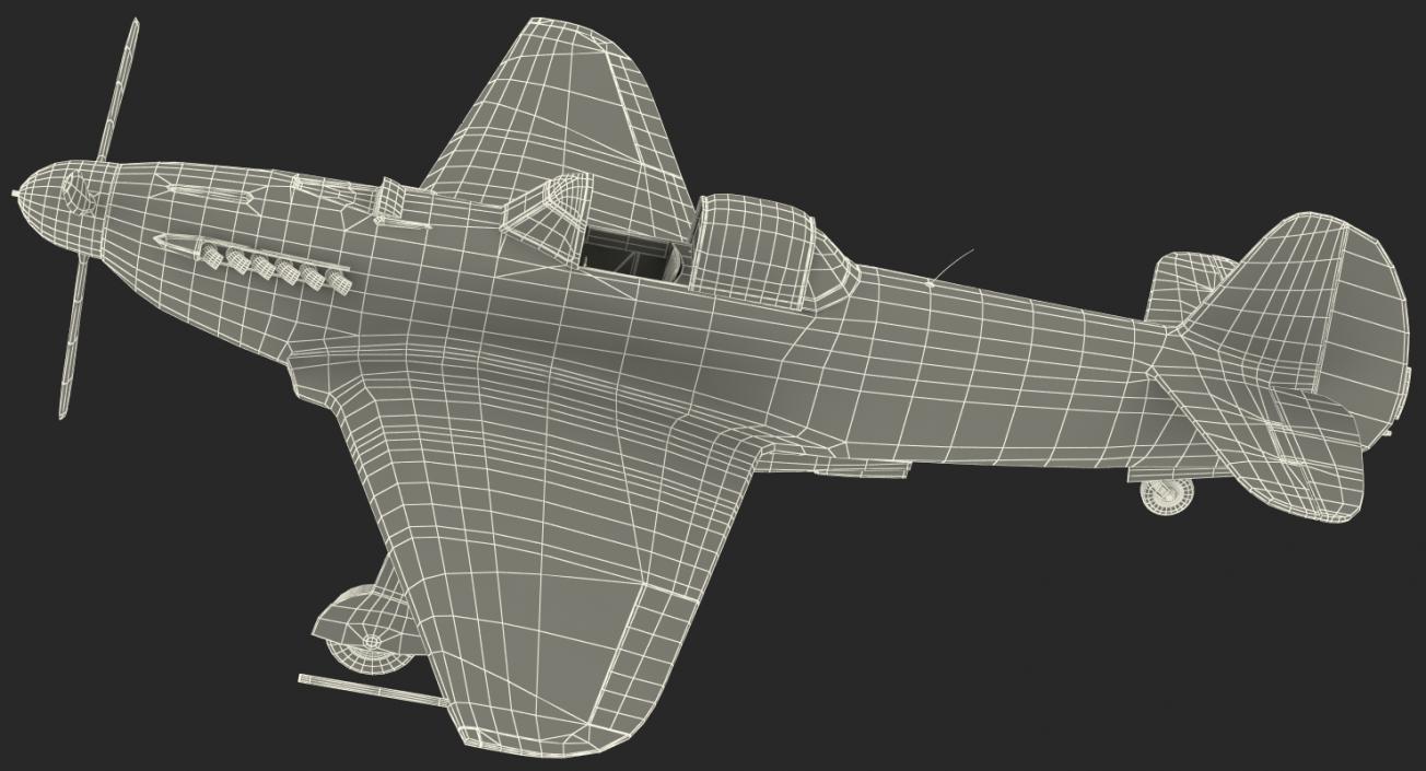 3D Soviet WWII Fighter Aircraft Yak-9 Rigged