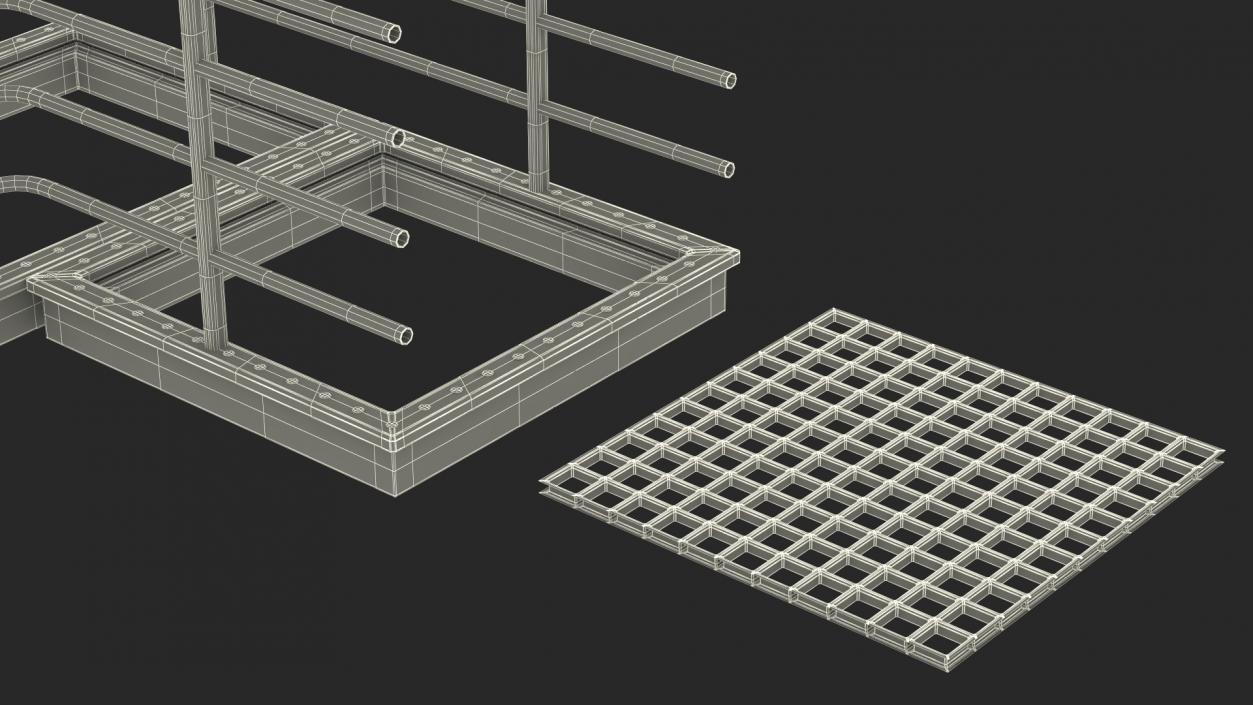 3D model Industrial Catwalk Long Corner