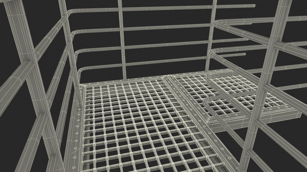 3D model Industrial Catwalk Long Corner