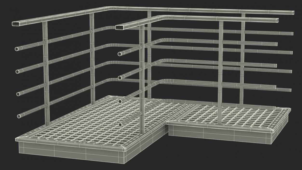 3D model Industrial Catwalk Long Corner