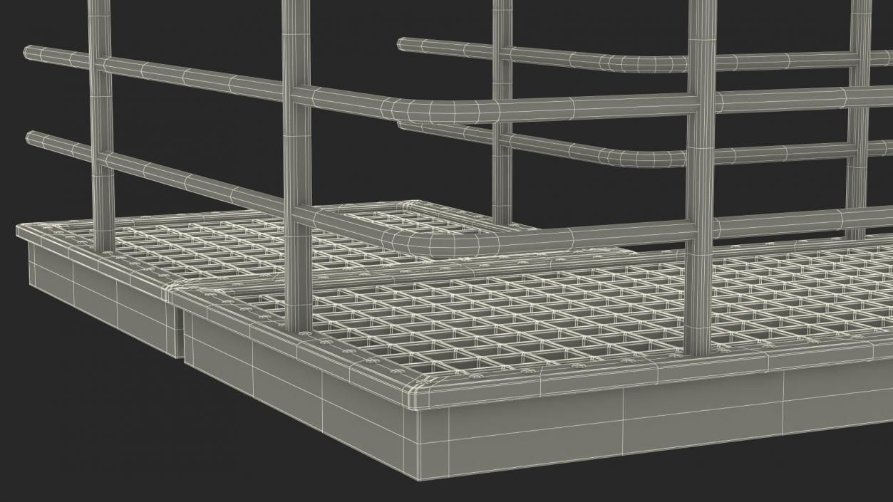 3D model Industrial Catwalk Long Corner