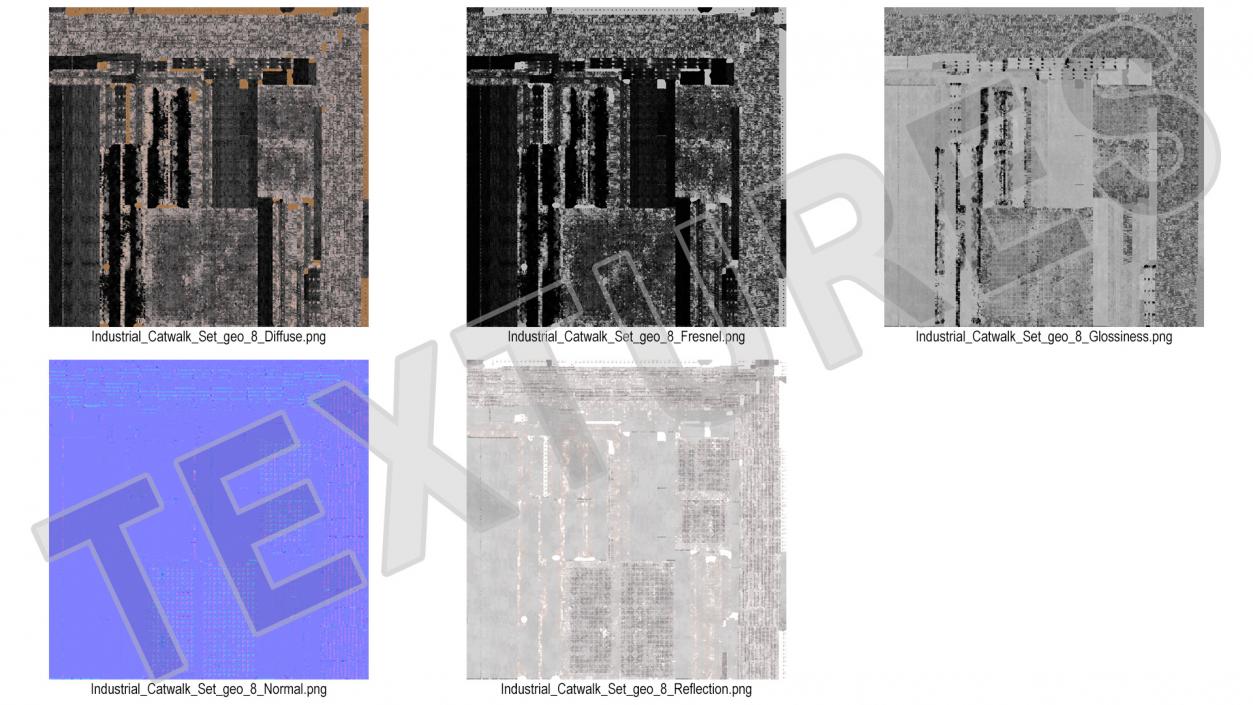 3D model Industrial Catwalk Long Corner