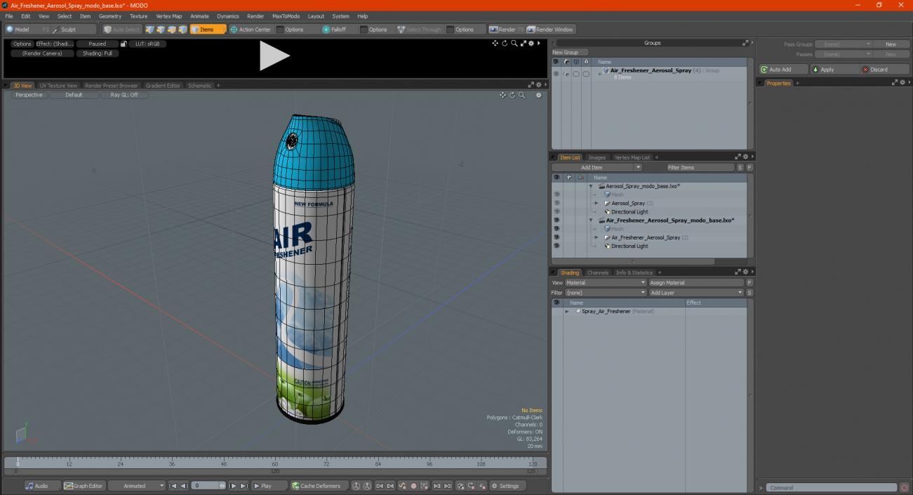 Air Freshener Aerosol Spray 3D