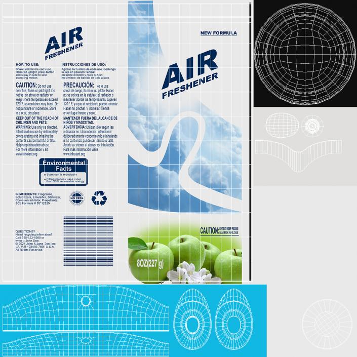 Air Freshener Aerosol Spray 3D