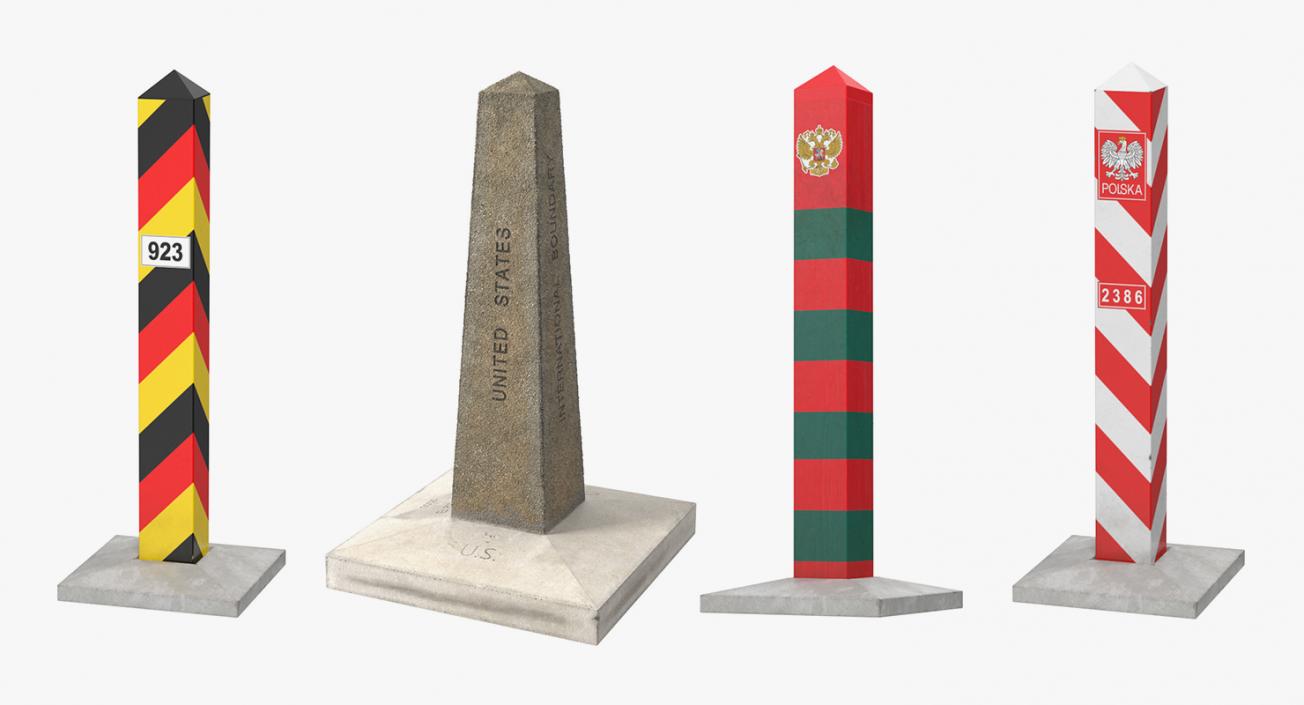 3D model Border Posts Collection 2