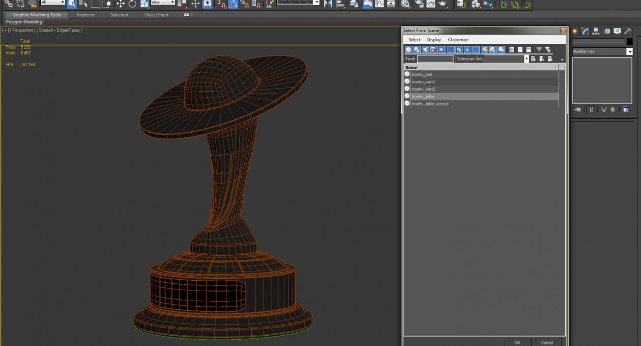 3D Saturn Trophy model