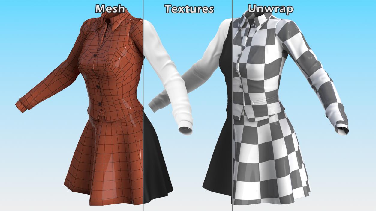 3D School Outfit model