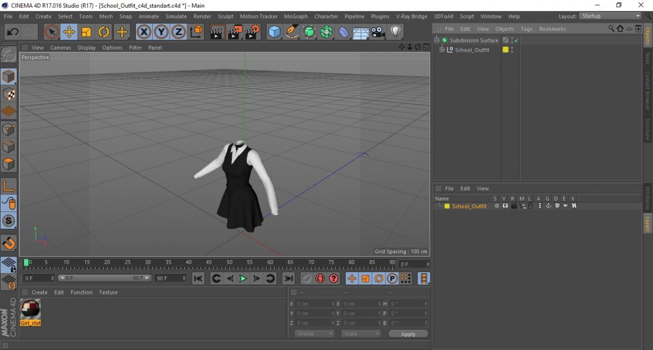 3D School Outfit model