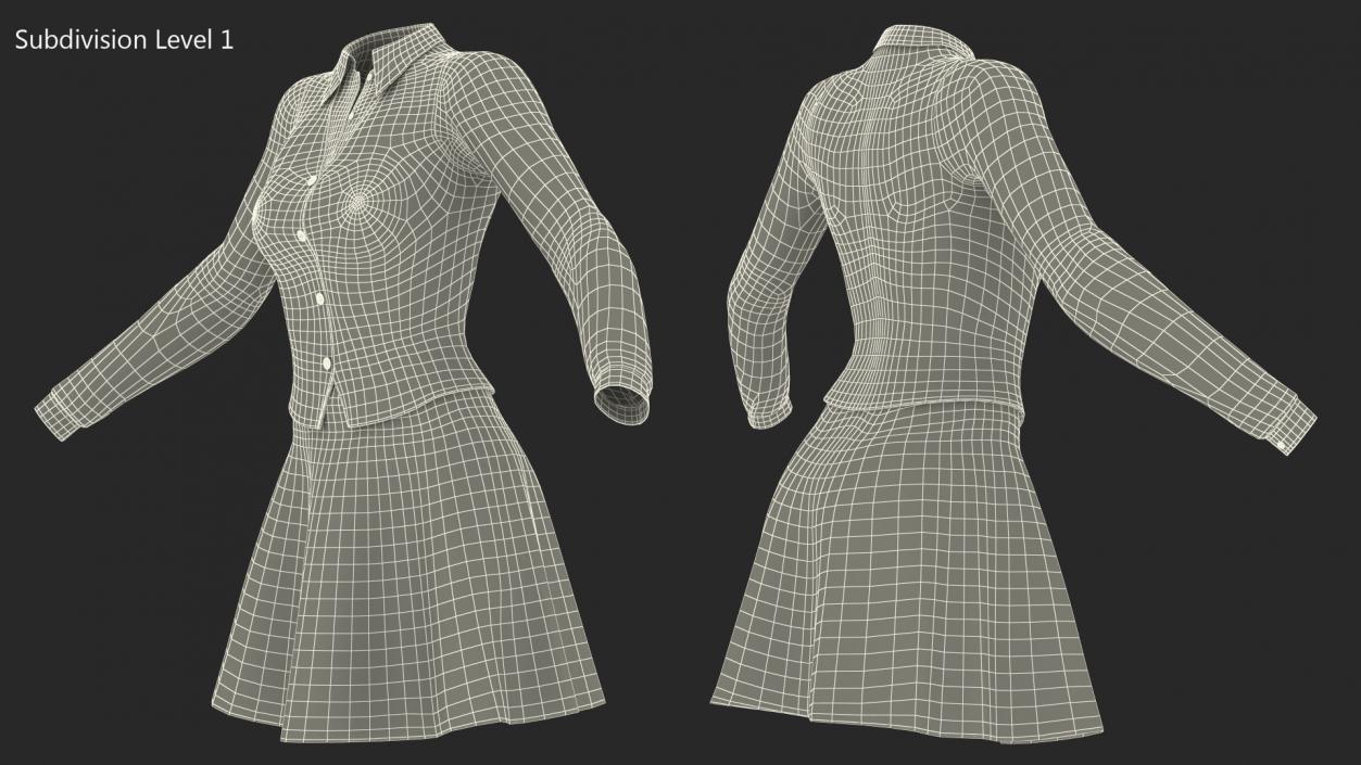 3D School Outfit model