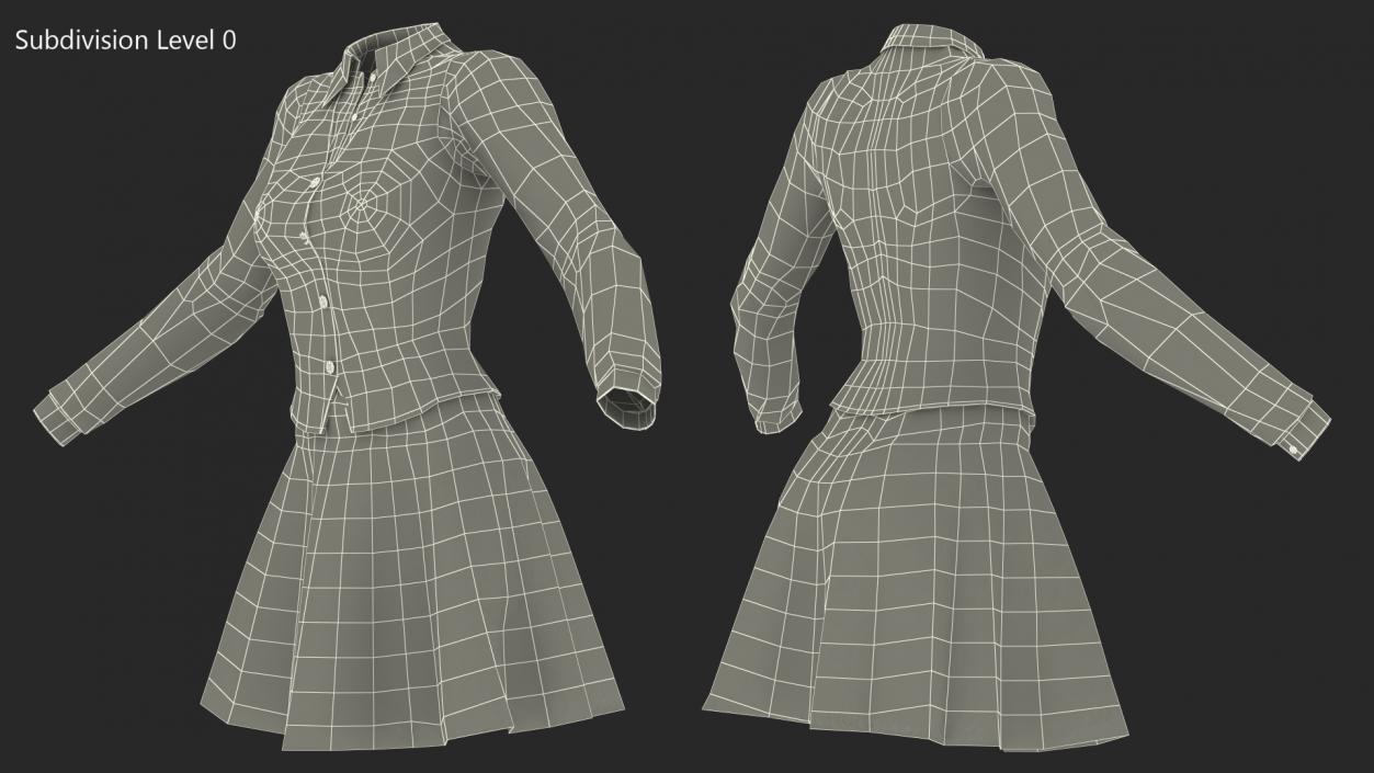 3D School Outfit model