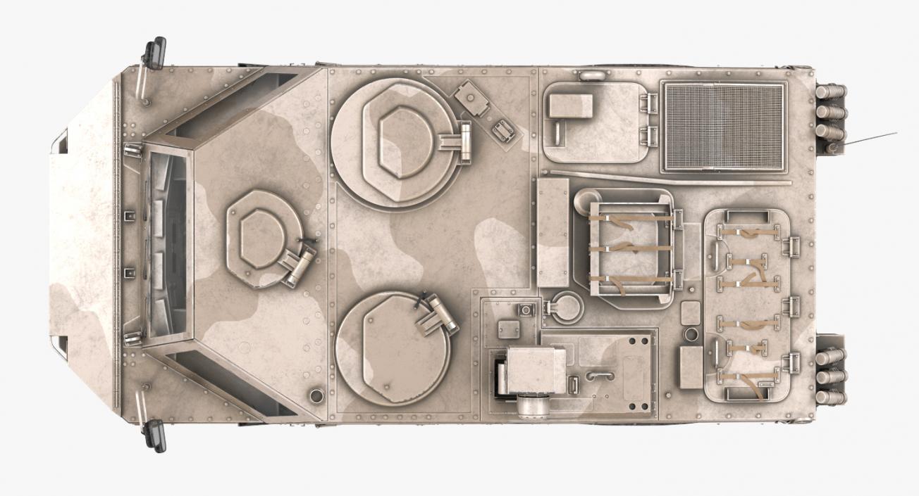 3D Fennek KMW 4x4 Armoured Vehicle Rigged model