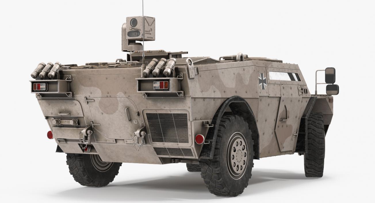 3D Fennek KMW 4x4 Armoured Vehicle Rigged model