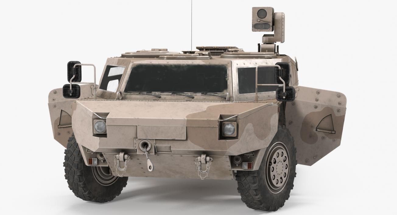 3D Fennek KMW 4x4 Armoured Vehicle Rigged model