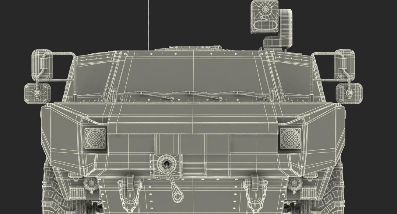 3D Fennek KMW 4x4 Armoured Vehicle Rigged model