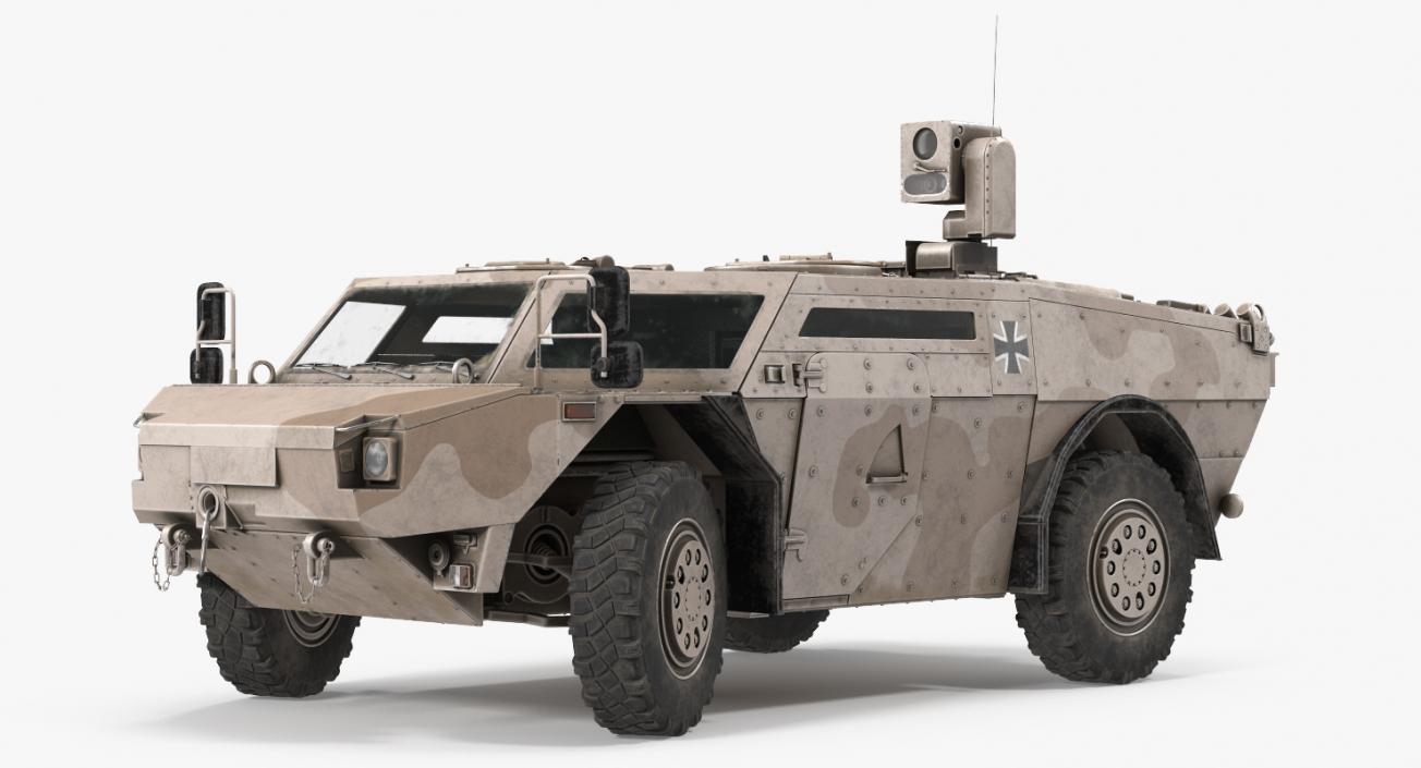 3D Fennek KMW 4x4 Armoured Vehicle Rigged model