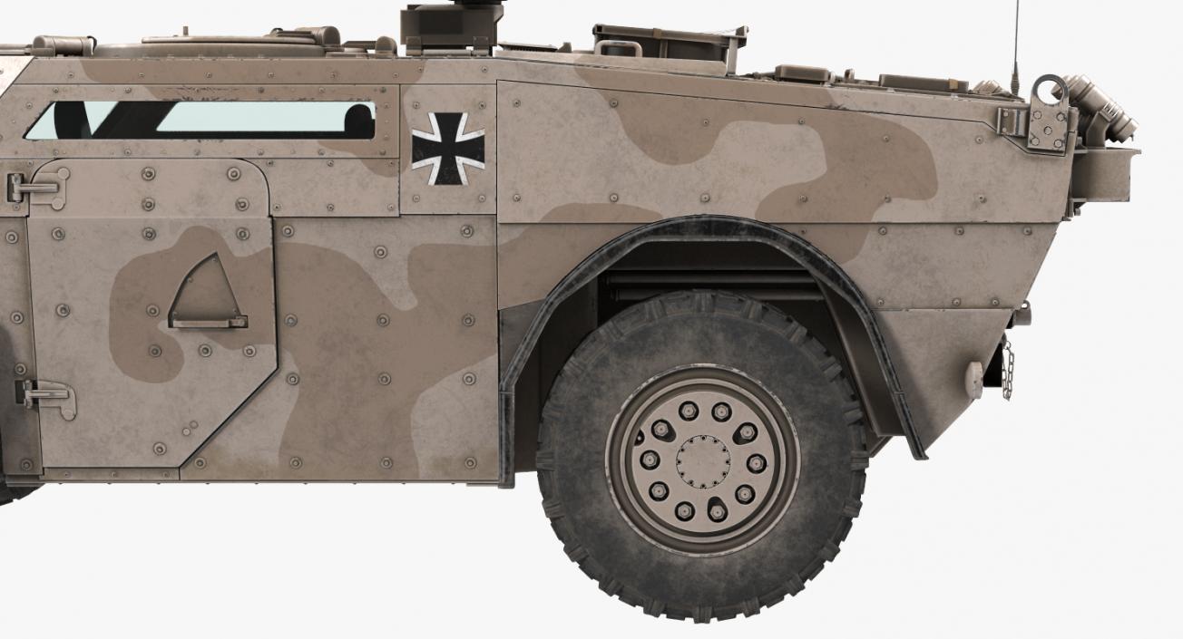 3D Fennek KMW 4x4 Armoured Vehicle Rigged model