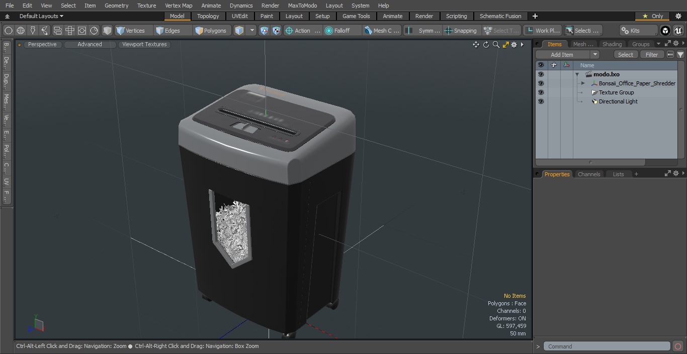 Bonsaii Office Paper Shredder 3D model