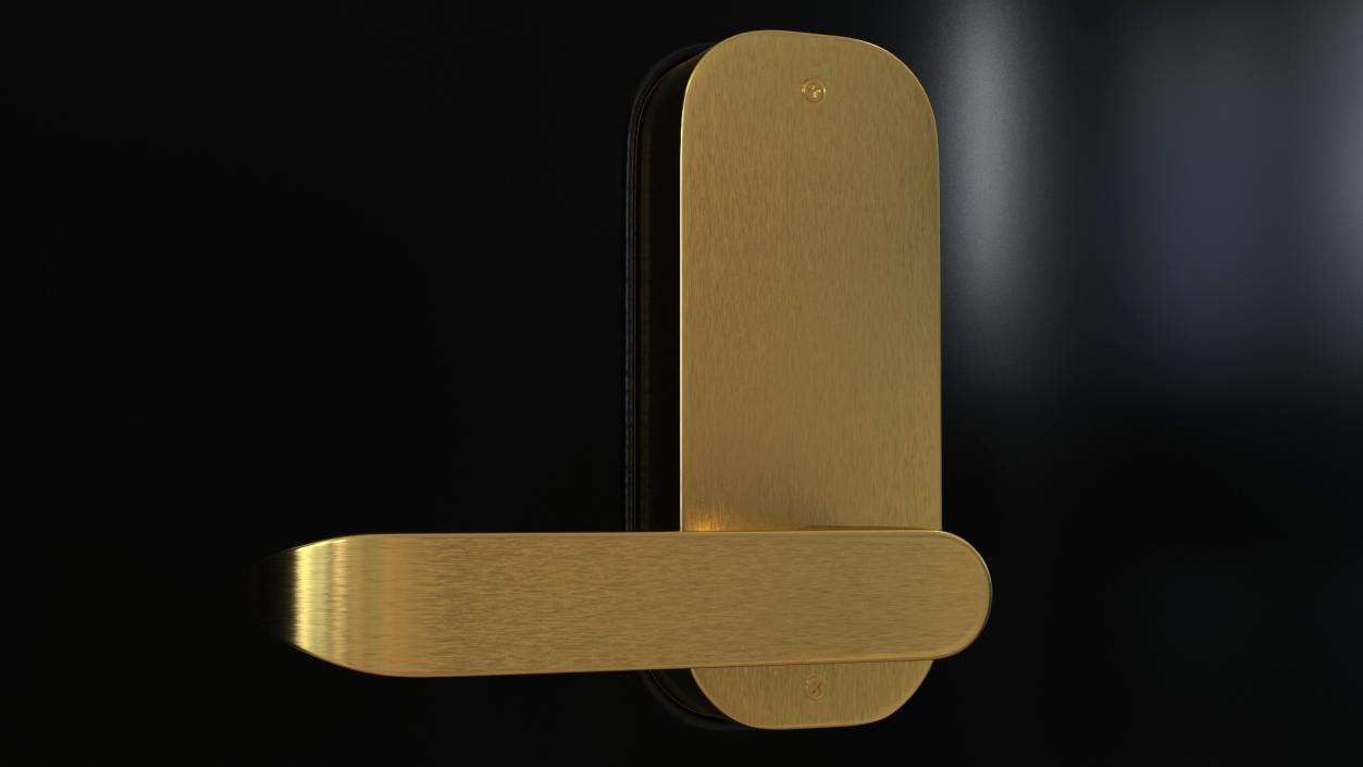 3D model Gold Internal Door Handle