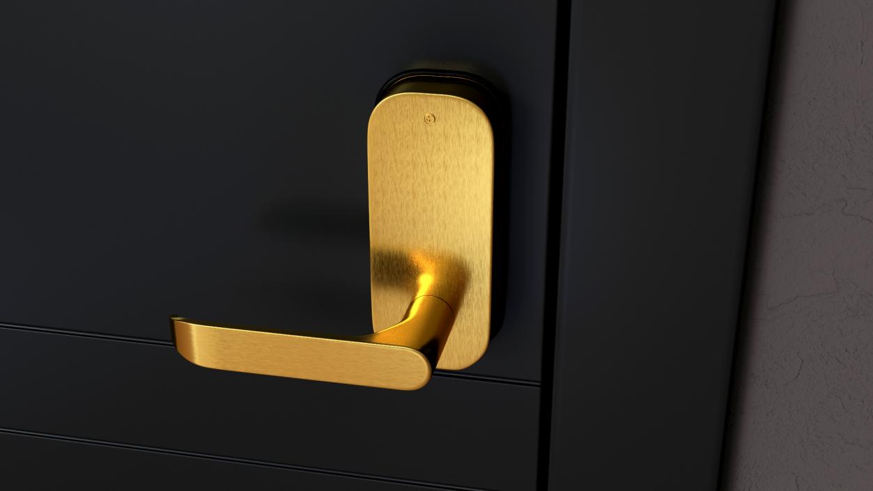 3D model Gold Internal Door Handle