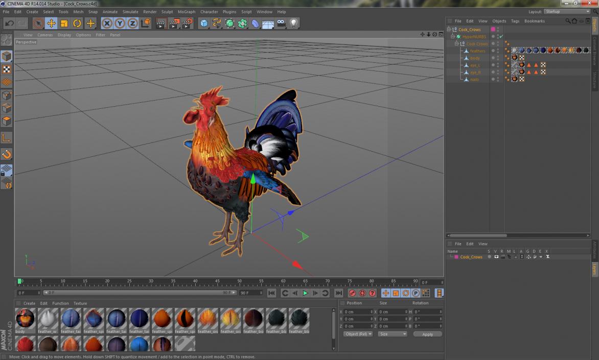 3D model Cock Crows