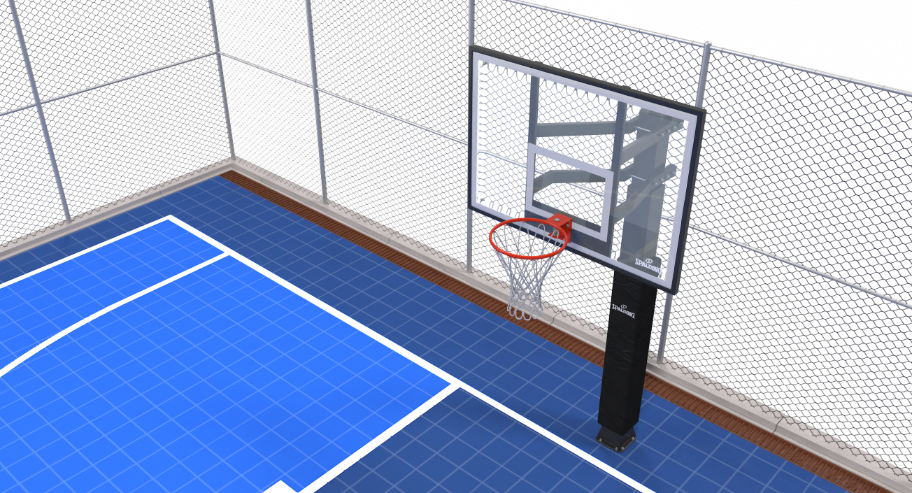 Outdoor Basketball Court 3D model