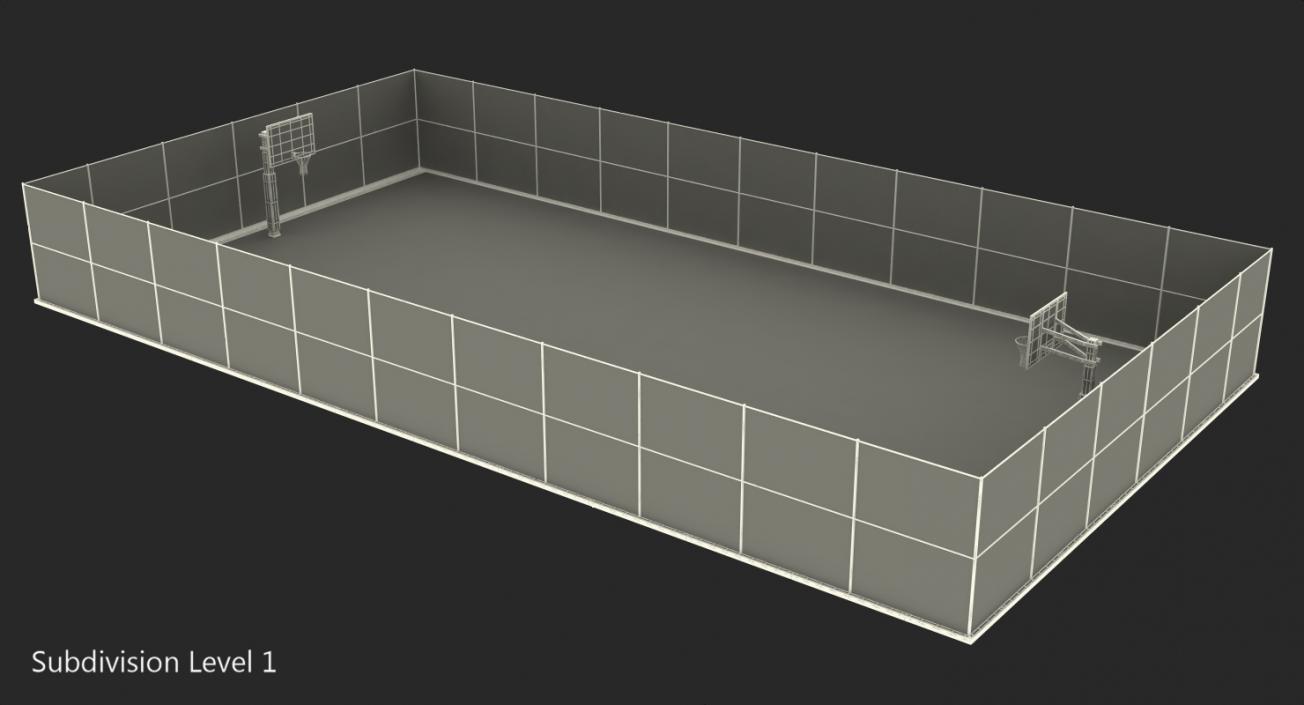 Outdoor Basketball Court 3D model