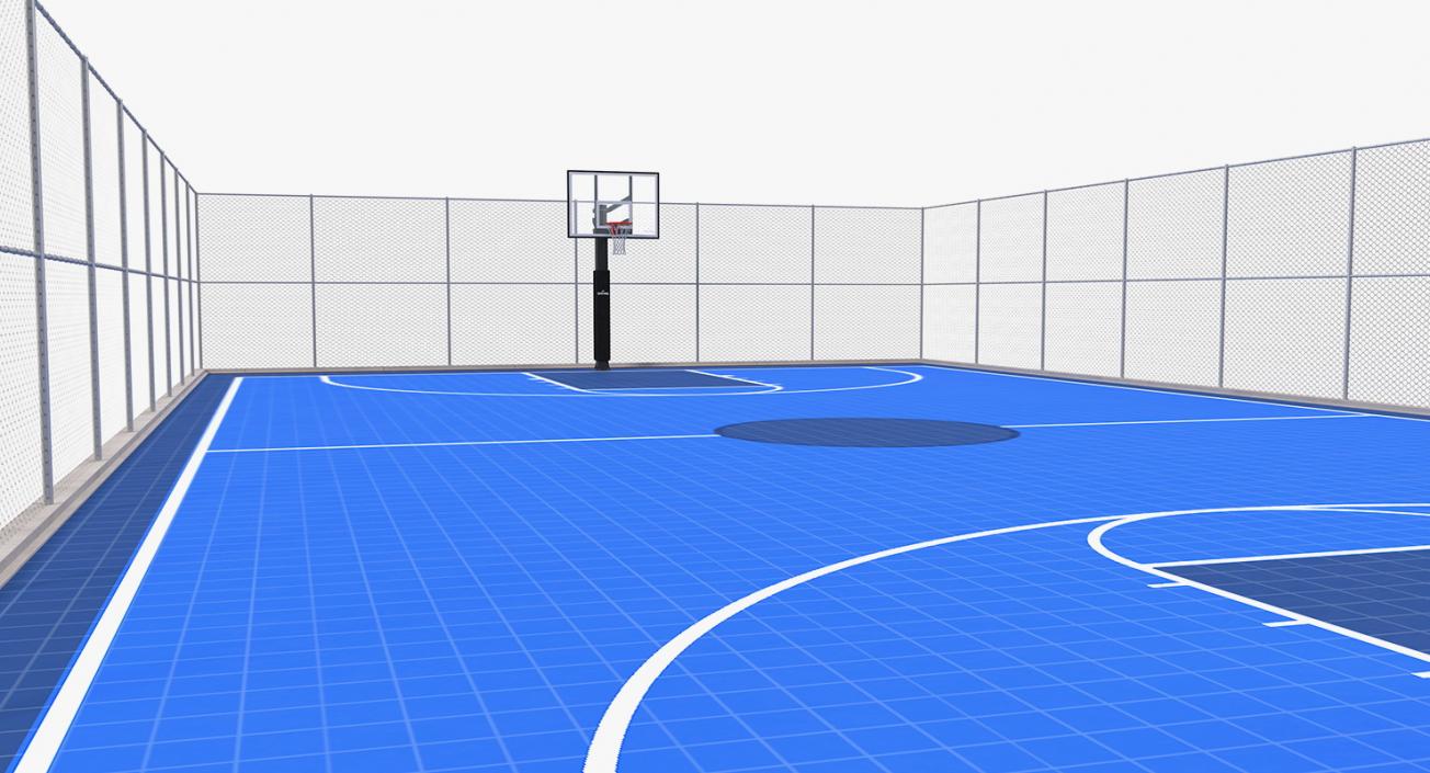 Outdoor Basketball Court 3D model