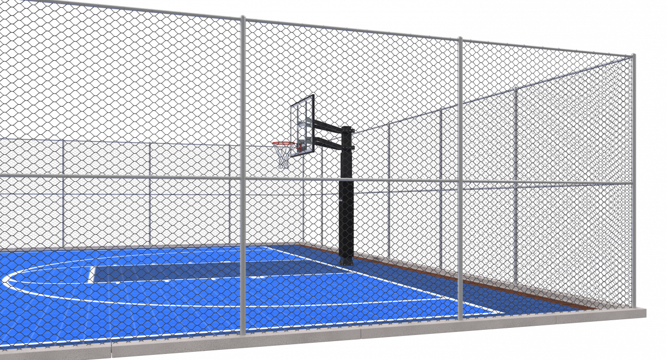 Outdoor Basketball Court 3D model