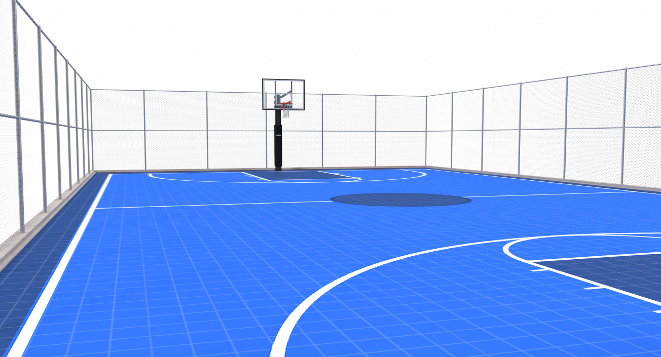 Outdoor Basketball Court 3D model