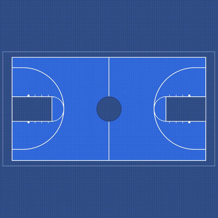 Outdoor Basketball Court 3D model