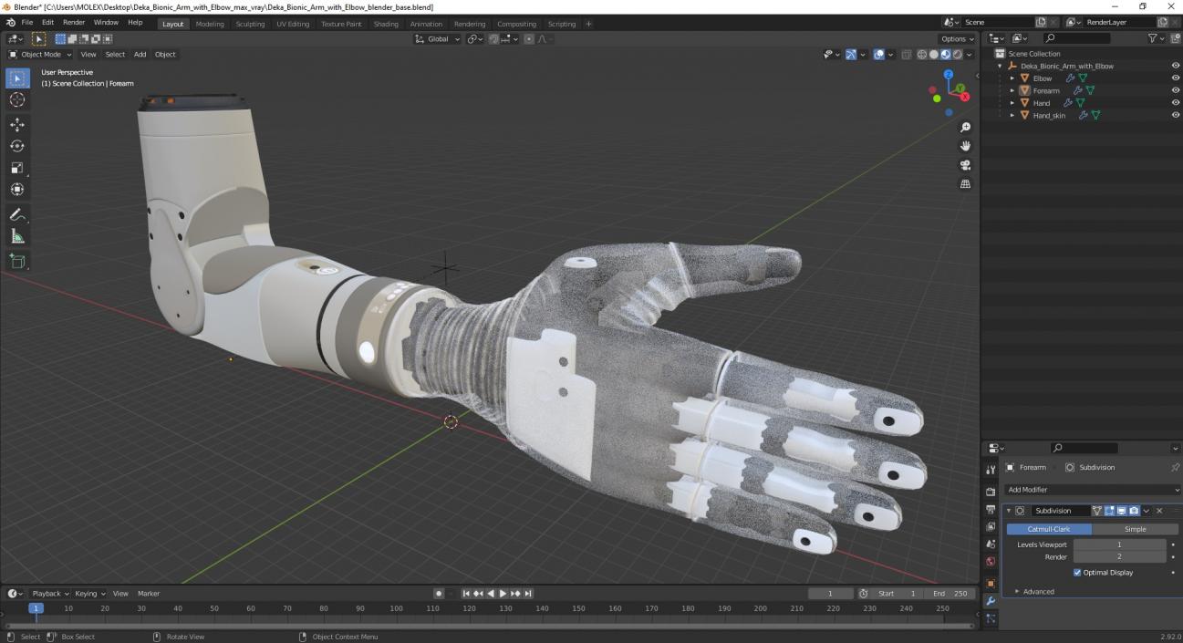 3D Deka Bionic Arm with Elbow