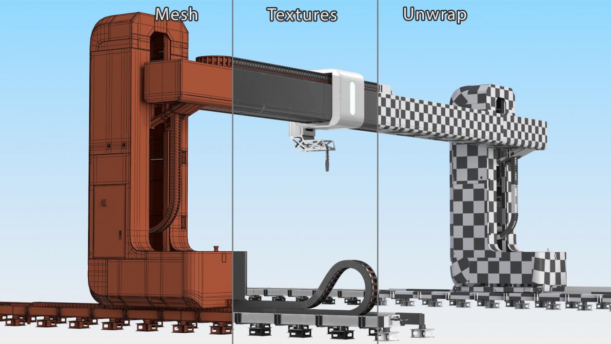 House Construction 3D Printer Black Rigged 3D