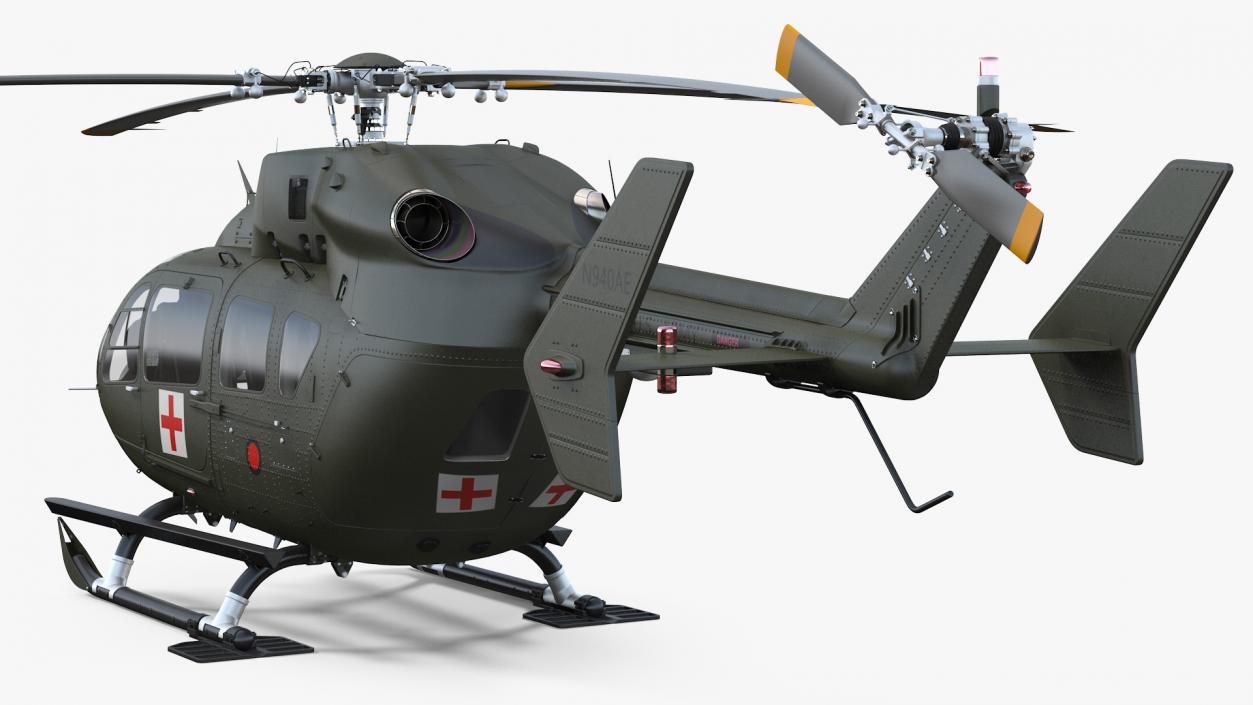 3D Eurocopter H-72 Lakota Helicopter model