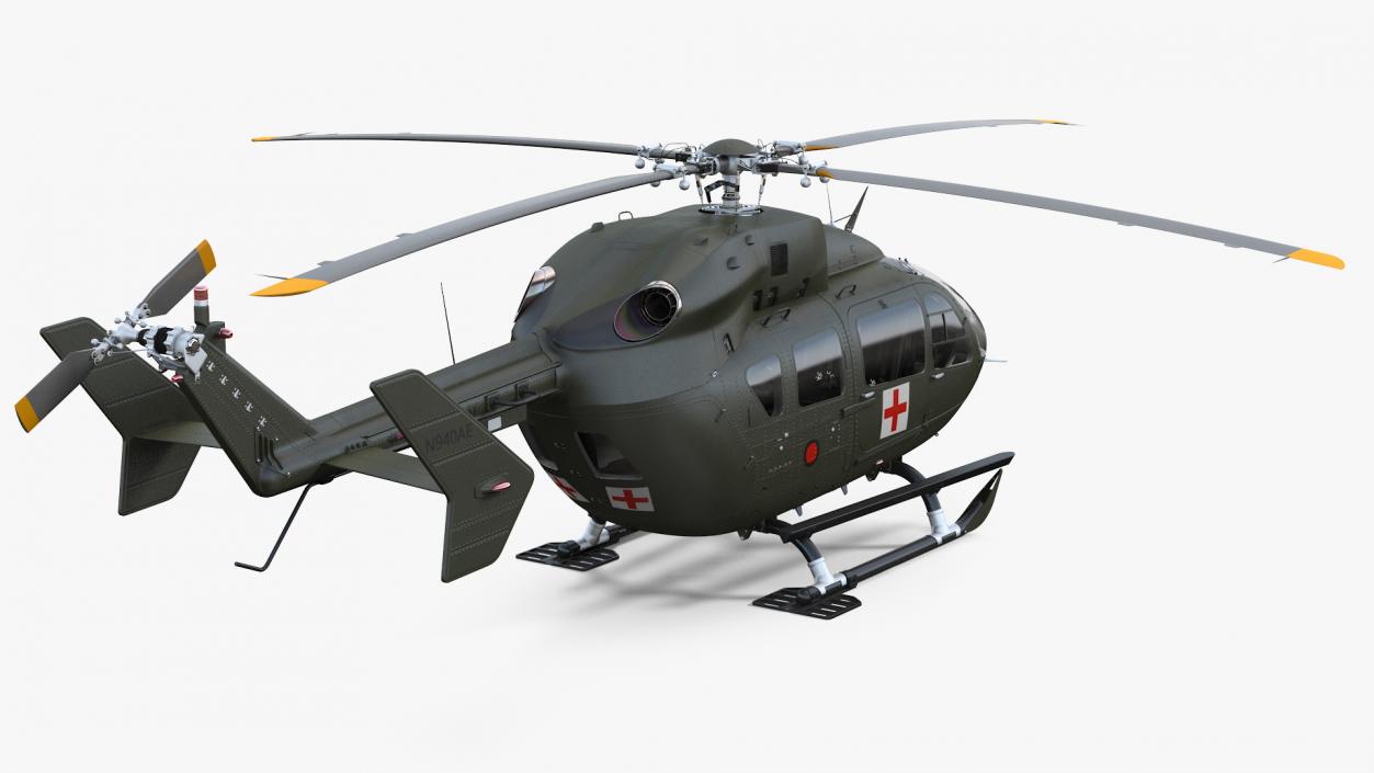 3D Eurocopter H-72 Lakota Helicopter model