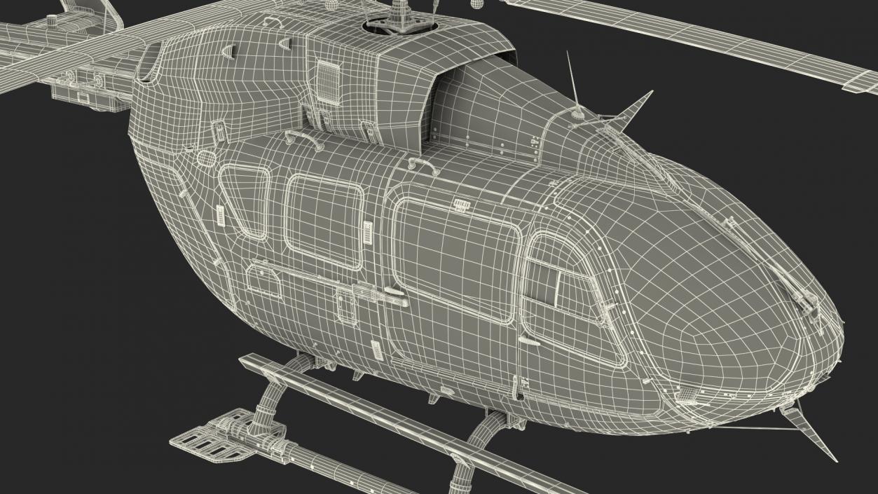 3D Eurocopter H-72 Lakota Helicopter model