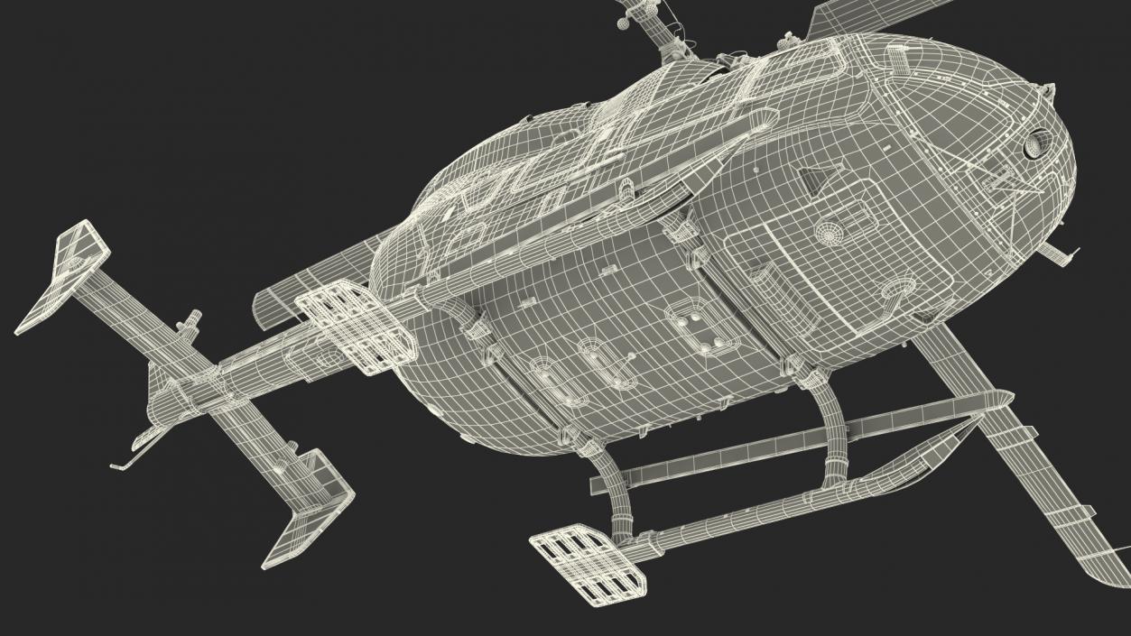 3D Eurocopter H-72 Lakota Helicopter model