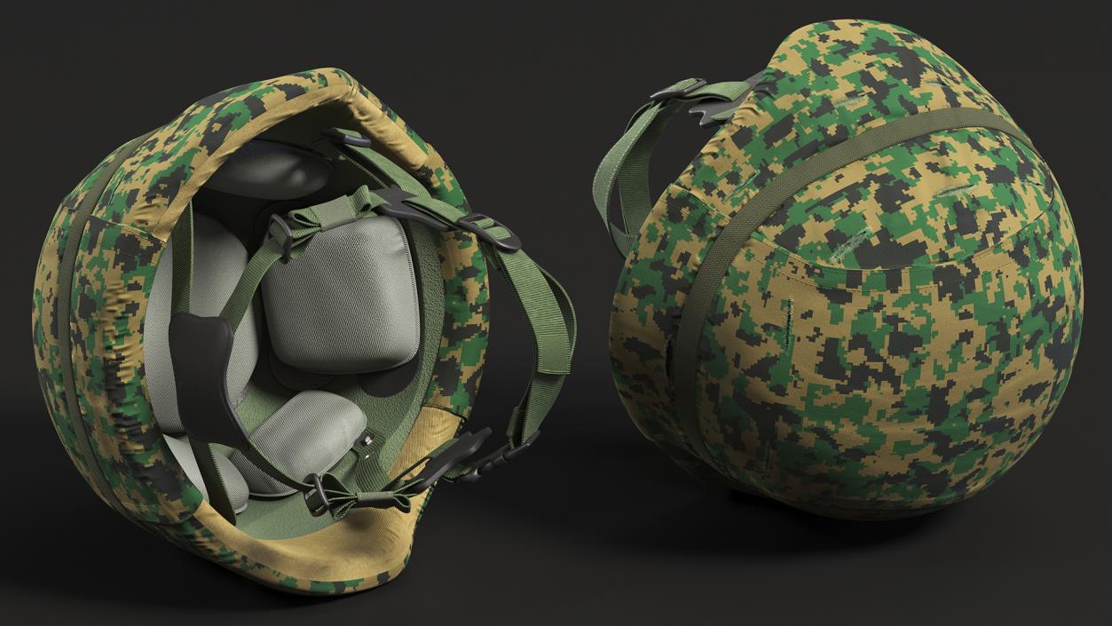 Lightweight Marine Helmet Digital Camo Cover 3D model