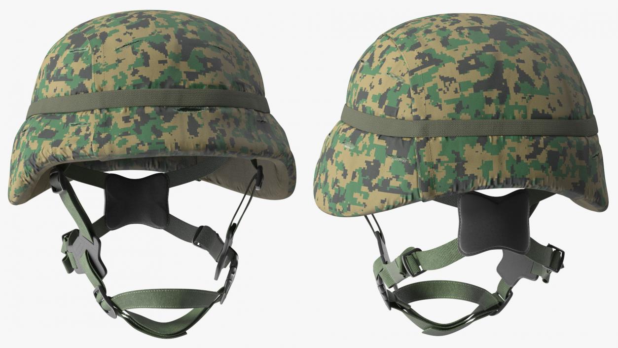 Lightweight Marine Helmet Digital Camo Cover 3D model