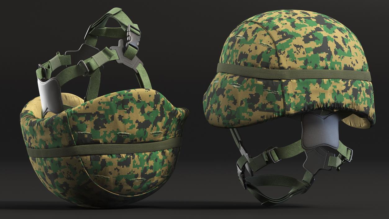 Lightweight Marine Helmet Digital Camo Cover 3D model