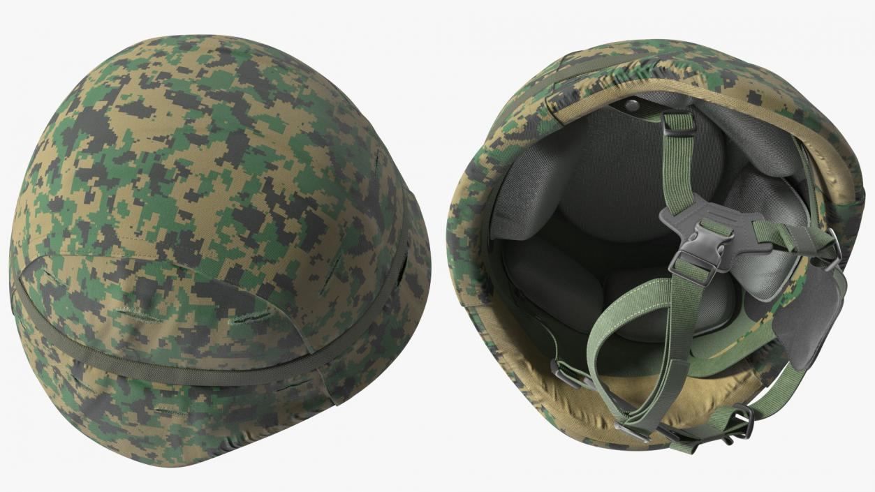 Lightweight Marine Helmet Digital Camo Cover 3D model