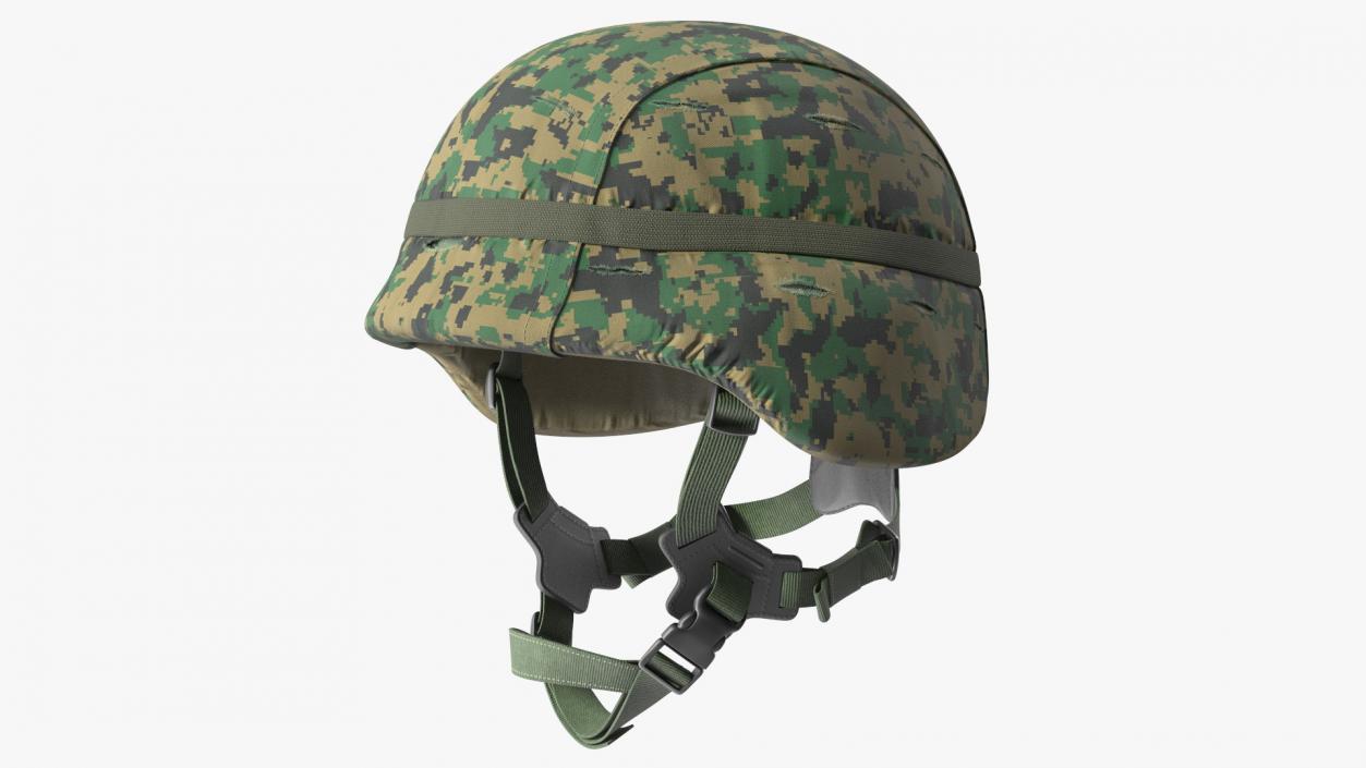 Lightweight Marine Helmet Digital Camo Cover 3D model