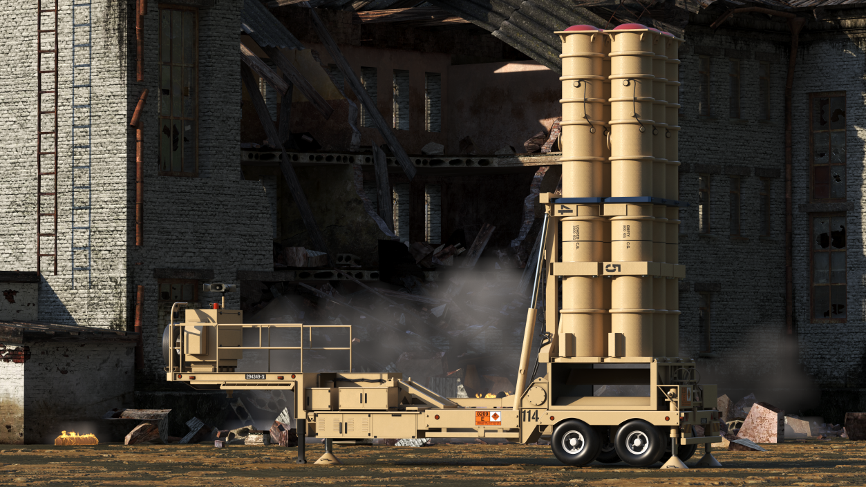 3D Israels Arrow-3 Missile Defense System model