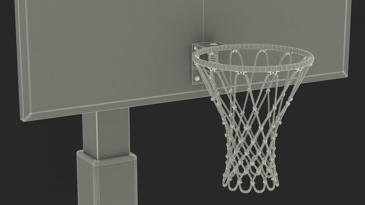 3D model Ground Outdoor Basketball Hoop