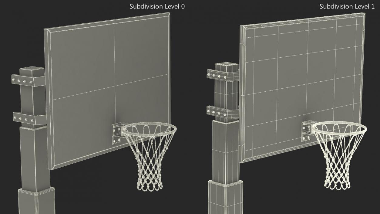 3D model Ground Outdoor Basketball Hoop