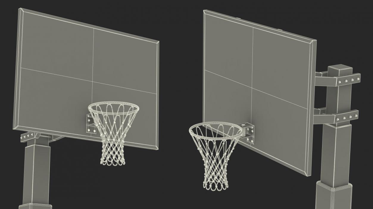 3D model Ground Outdoor Basketball Hoop