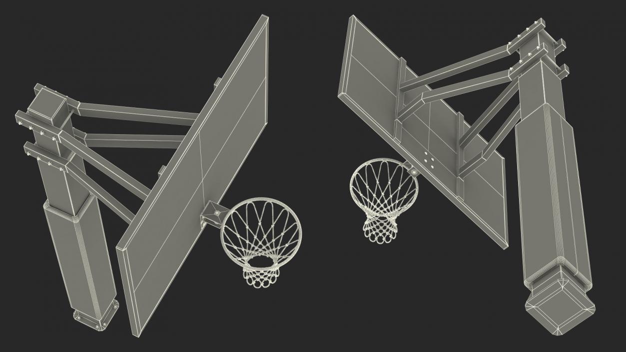 3D model Ground Outdoor Basketball Hoop