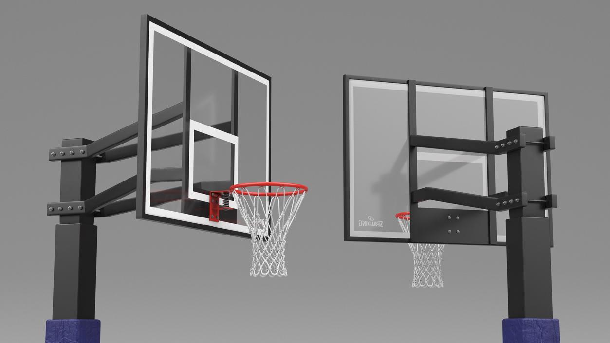 3D model Ground Outdoor Basketball Hoop