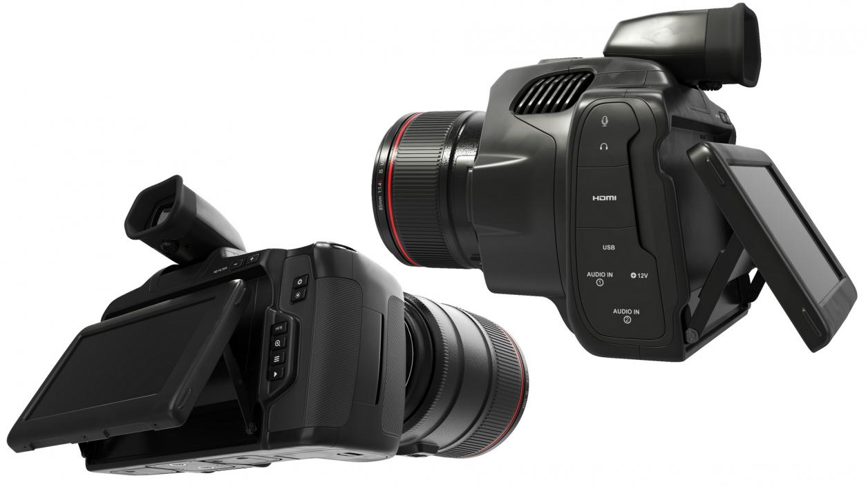 Professional Cinema Camera Premium with Lens 3D model