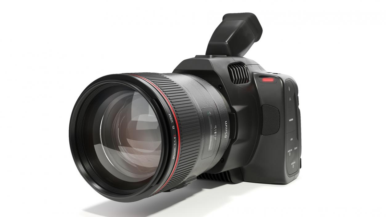 Professional Cinema Camera Premium with Lens 3D model